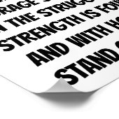 Stand Our Ground Inspirerend minigedicht Poster (Hoek)