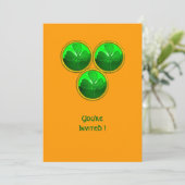 STAND PATRICK'S DAG SHAMROCK TRINITY KAART (Staand voorkant)