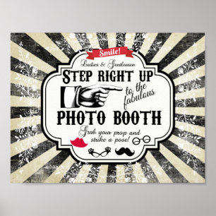 stand photo cabine étape à droite affiche de maria