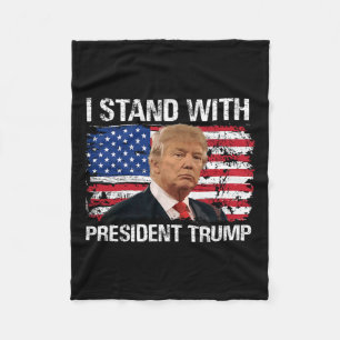 Stand President Trump Amerikaanse vlag Trump 2024 Fleece Deken