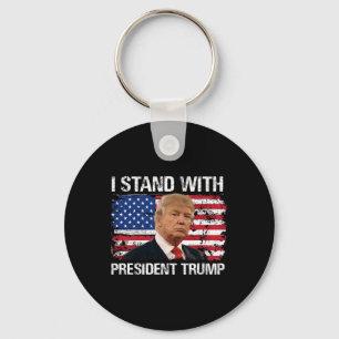 Stand President Trump Amerikaanse vlag Trump 2024 Sleutelhanger