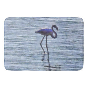 Stand Tall Flamingo Watercolor Badmat
