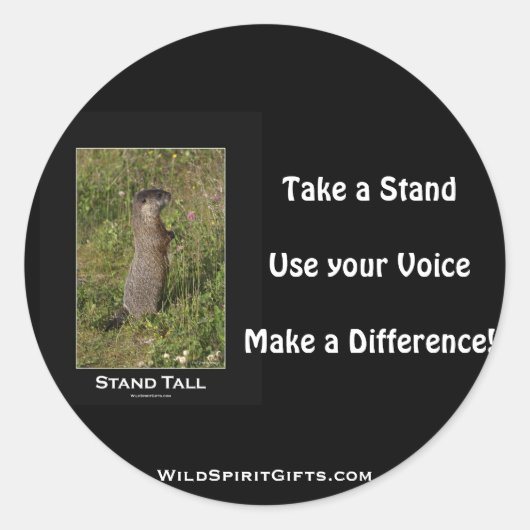 Stand Tall Marmot Sticker (Voorkant)