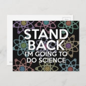 STAND TERUG IK GA WETENSCHAP DOEN BRIEFKAART (Voorkant / Achterkant)