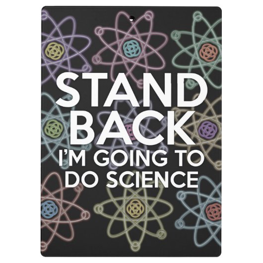STAND TERUG IK GA WETENSCHAP DOEN KLEMBORD (Achterkant)