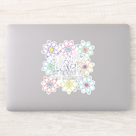 STAND TERUG IK GA WETENSCHAP DOEN STICKER (Computer)