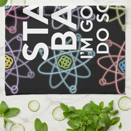 STAND TERUG IK GA WETENSCHAP DOEN THEEDOEK (Gevouwen)