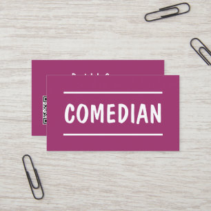 Stand Up Comedian QR Orchid Visitekaartje