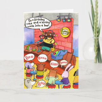 Stand-up comedy doen. Crowd boe. Kaart