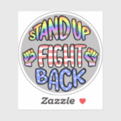 Stand Up Fight Back Weerbestendige Vinyl Sticker (Vel)