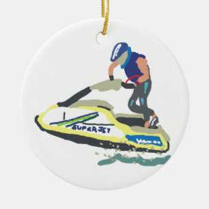Stand Up Jet Ski SuperJet Keramisch Ornament