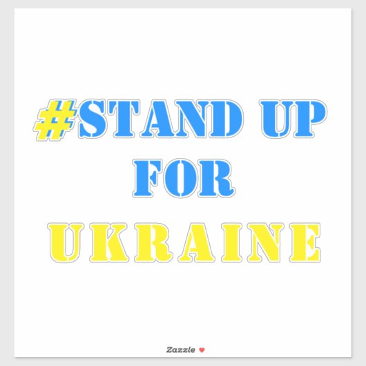 # stand-up Oekraïne - vrijheid - Oekraïense vlag Sticker (Vel)