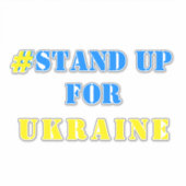 # stand-up Oekraïne - vrijheid - Oekraïense vlag Sticker (Voorkant)