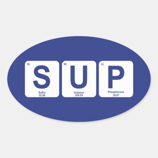 Stand-up Ovale Sticker (Voorkant)