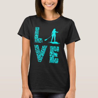 Stand Up Paddle Board Liefde SUP Surfer Watersport T-shirt