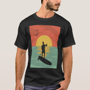 Stand Up Paddle SUP Retro Paddleboarding H T-shirt