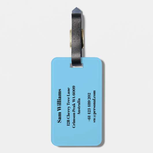 Stand-up tapebord bagagelabel (Achterkant verticaal)