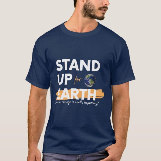STAND-UP VAN AARDE klimaatverandering T-shirt (Voorkant)