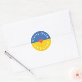 Stand van de Oekraïense anti-oorlogsprotesten tege Ronde Sticker (Envelop)