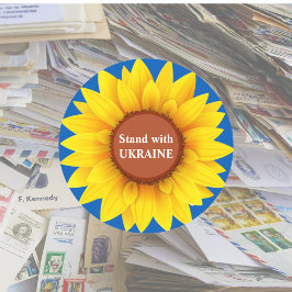 Stand van zaken met Oekraïne Sunflower Ronde Sticker