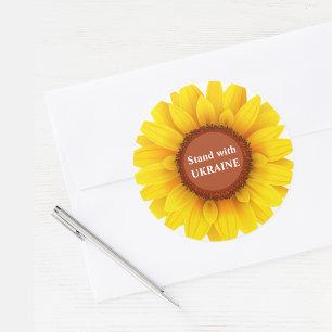 Stand van zaken met Oekraïne Sunflower Ronde Sticker
