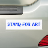 Stand voor Art Bumpersticker (Op auto)
