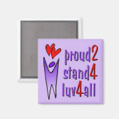 Stand voor Love Magnet - Lavendel Magneet (Voorkant / Achterkant)
