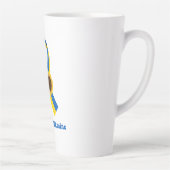 Stand With Ukraine Support Ribbon Latte Mok (Rechts)