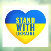 Stand with Ukraine. UKRAINE support. Raamsticker (Vel 3)