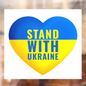 Stand with Ukraine. UKRAINE support. Raamsticker (Vel 2)