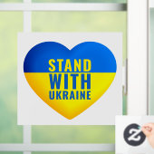 Stand with Ukraine. UKRAINE support. Raamsticker (Huis)