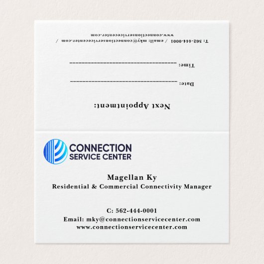 Standaard 3,5 x 2,0-inch Visitekaartje Kaart (Buitenkant ongevouwen)