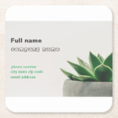 Standaard 3,5 x 2,0-inch Visitekaartje Vierkante Kartonnen Onderzetter (Voorkant)