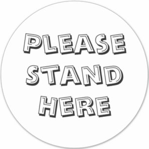 Standaard 6 feet extra 19 grote vloercirkel sticker