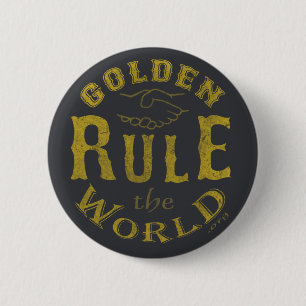 Standaard Button Golden Rule De wereld
