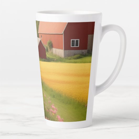 Standaard Collie op Boerderij Latte Mok (Rechts)