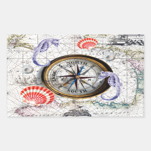 standaard compassie rechthoekige sticker