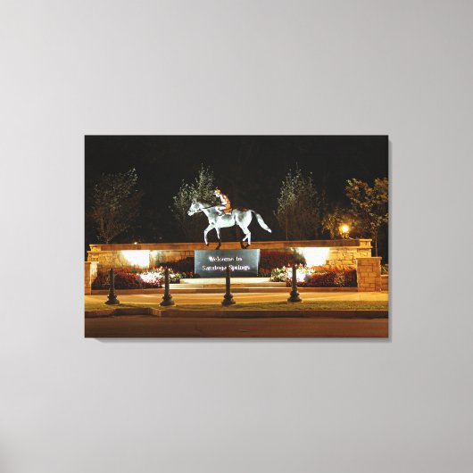 Standaard Dancer Horse Statue Saratoga Canvas afdr Afdruk (Voorkant)