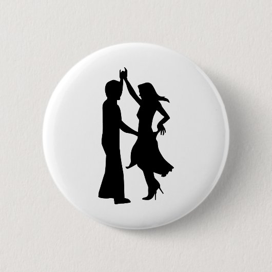 Standaard danskoppel ronde button 5,7 cm (Voorkant)