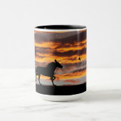 Standaard draaiende paardenkoffie-Mok Mok (Midden)