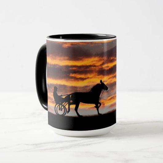 Standaard draaiende paardenkoffie-Mok Mok (Voorkant links)