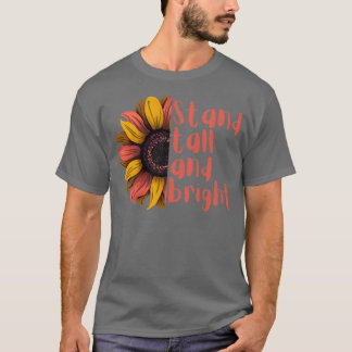 Standaard hoge en heldere zonnebloem t-shirt
