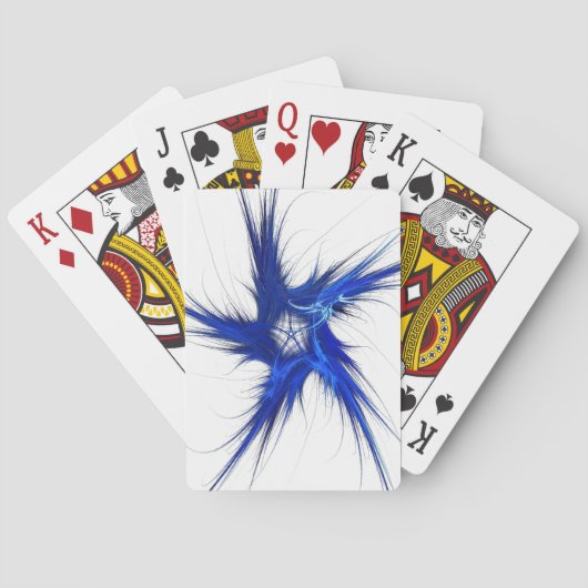 Standaard index-afspeelkaarten Abstract blauw/wit Pokerkaarten (Achterkant)
