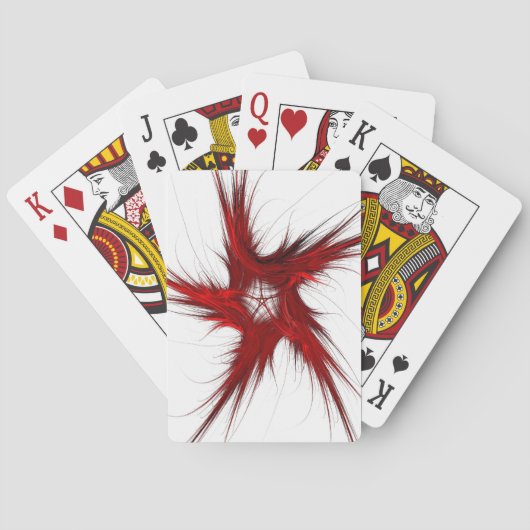 Standaard Index Afspeelkaarten Abstract rood/wit Speelkaarten (Achterkant)