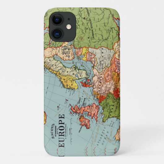 Standaard kaart van de  Europa 20e eeuw Case-Mate iPhone Case (Achterkant)