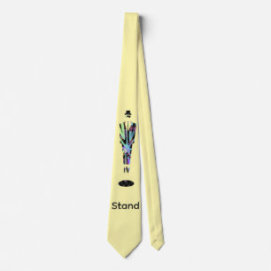 Standaard Logo Eenzame Man Geel Stropdas