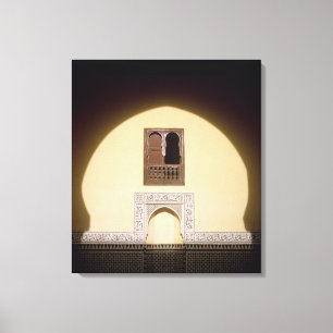 Standaard Marokkaans venster Canvas Afdruk