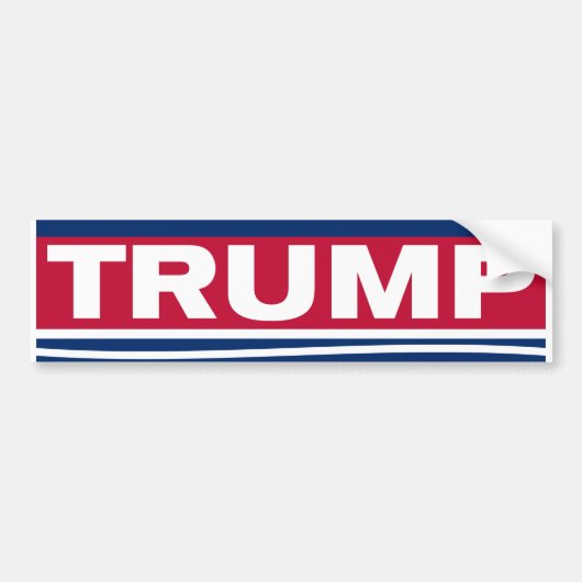 Standaard met Trump~2024~MAGA Bumpersticker (Voorkant)
