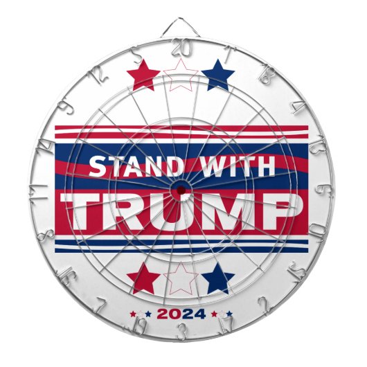 Standaard met Trump~2024~MAGA Dartbord (Voorkant)