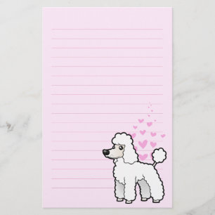Standaard/Miniatuur/Speelgoed Poodle Love (puppy c Briefpapier